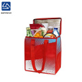 Insulated reusable large hot cold thermal tote bag with zipper closure